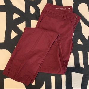 Burgundy Gap Chinos
